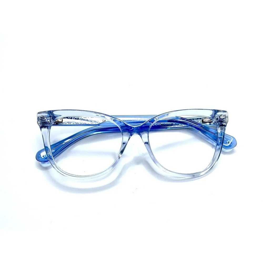 New Kate Blue Clear Cat Eye Frame Eyeglasses Nevaeh PJP 50 17 140